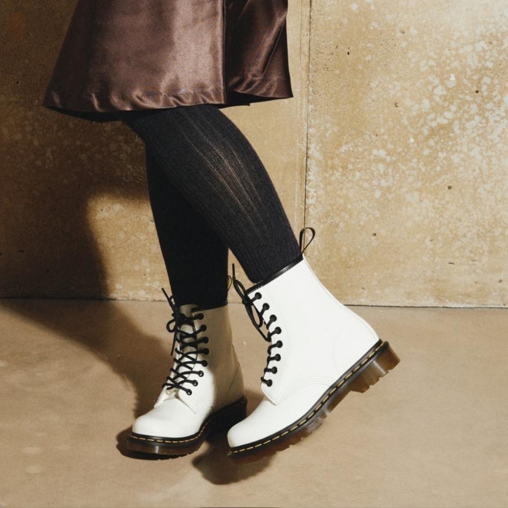 Dr. Martens 1460 Boot White Leather Women's Size 9 Y2K Grunge Punk